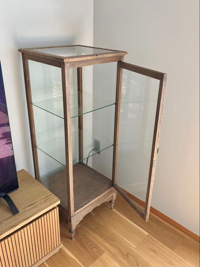 【タロスケ】icca イッカ ガラス ショーケース キャビネット