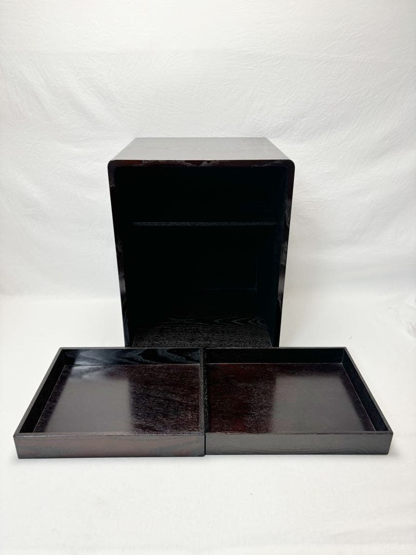 未使用 茶道具 木製器局 十二点セット 茶道具一式 盆2枚付 旅箪笥 茶箱