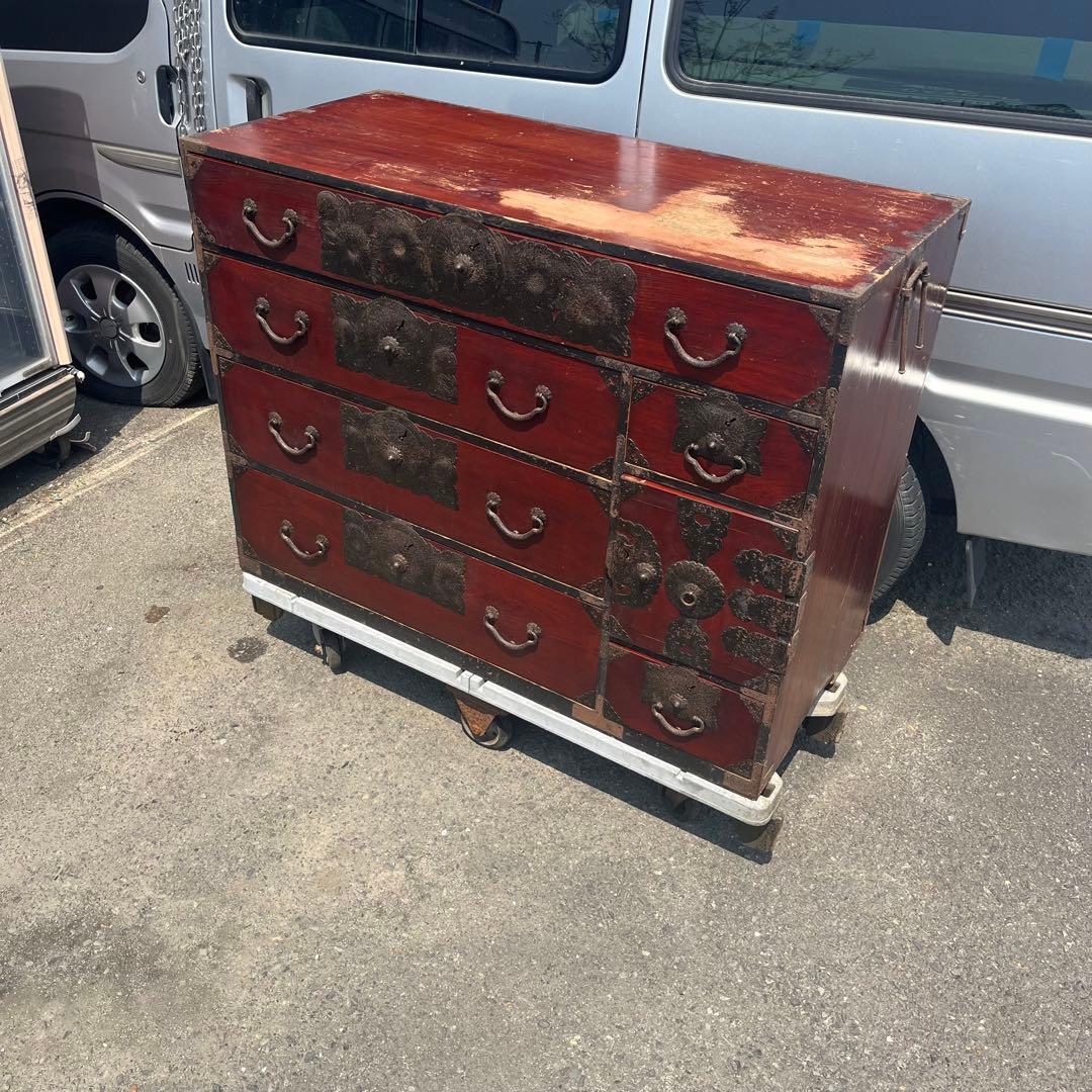 【アンティーク】昭和レトロ 時代箪笥 仙台箪笥 和簞笥 和風キャビネット 古民家