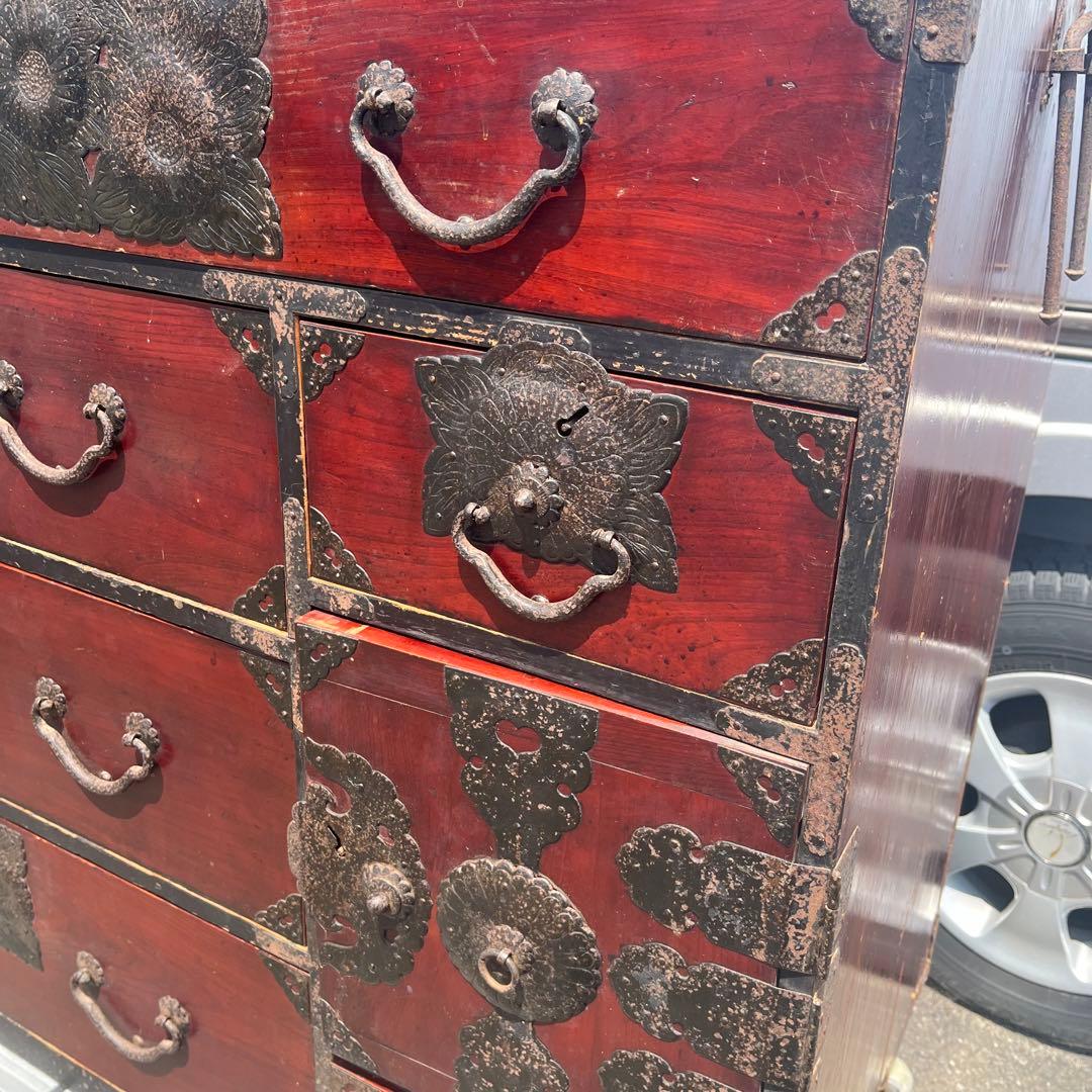 【アンティーク】昭和レトロ 時代箪笥 仙台箪笥 和簞笥 和風キャビネット 古民家