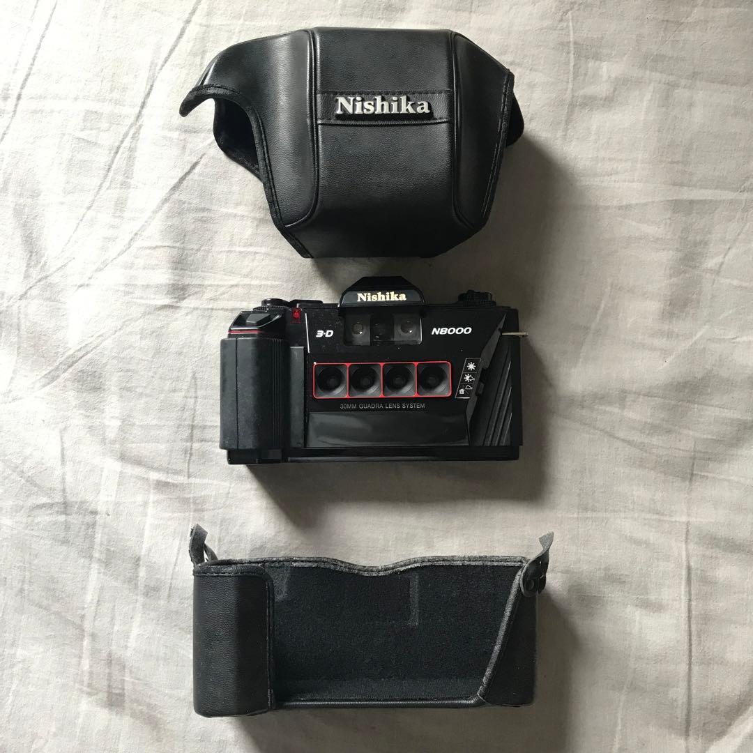 Nishika N8000 3Dフィルムカメラ　純正レザーケース付き