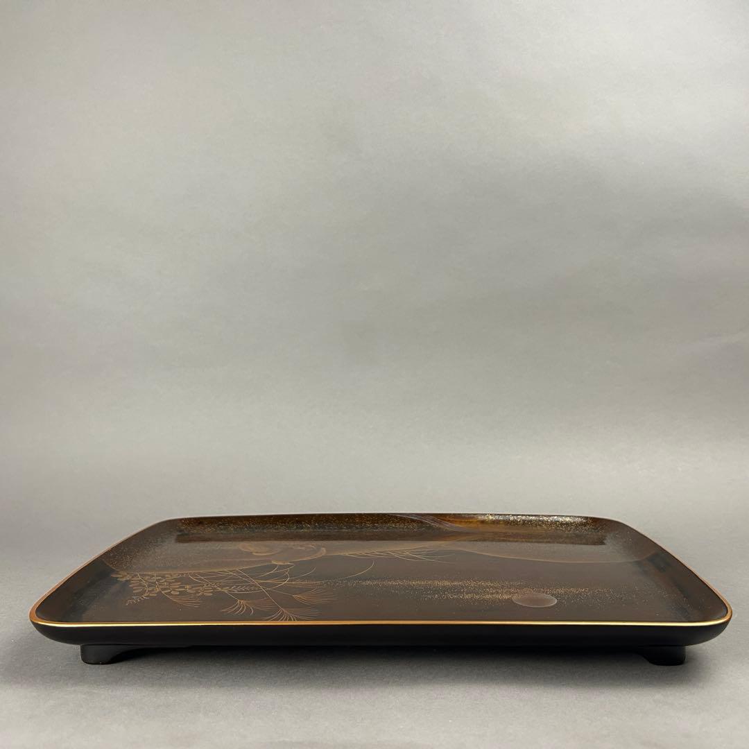 金蒔絵盆 金箔装飾