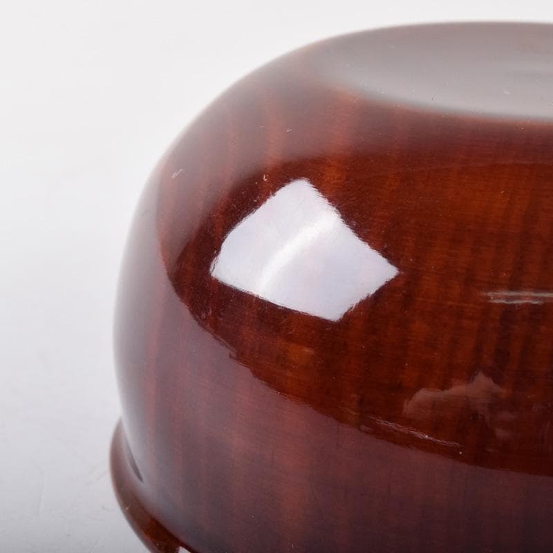 茶道具　栄春造　溜塗　老松蒔絵　茶器　龍村美術織物謹製仕覆付　共箱　V　7529