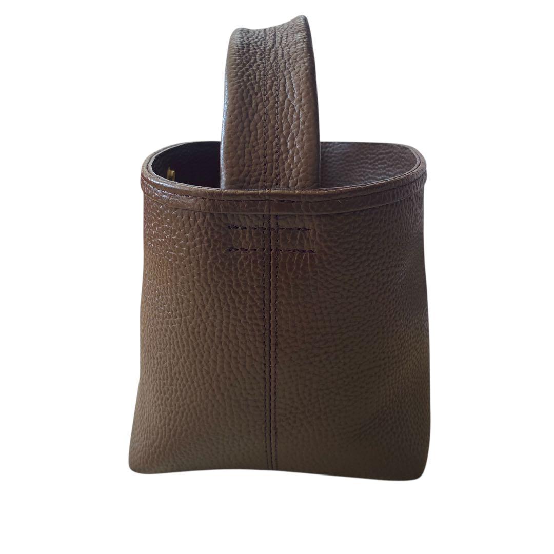 CH!III チーバッグ【美品】シュリンクレザー バスケット ブラウン