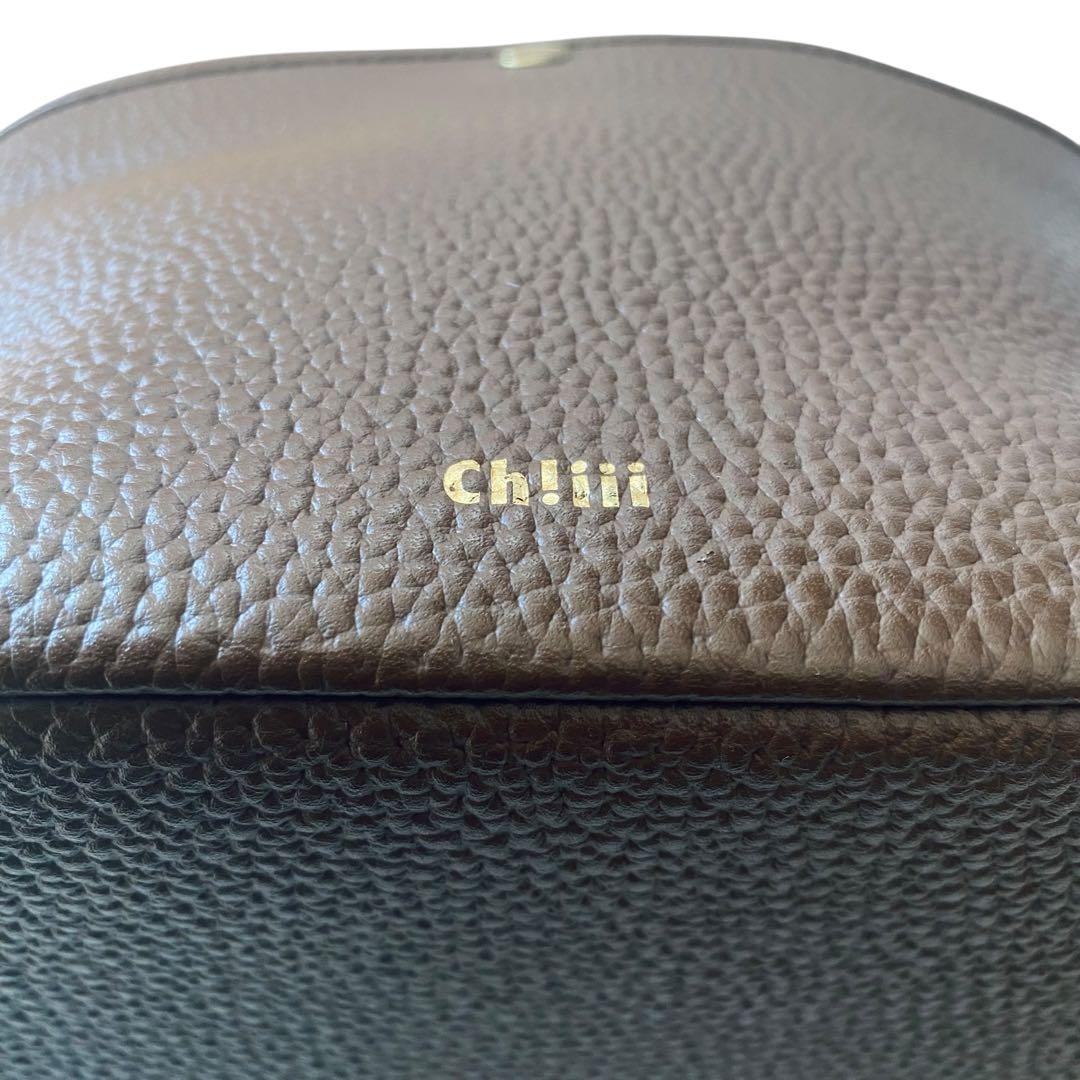 CH!III チーバッグ【美品】シュリンクレザー バスケット ブラウン