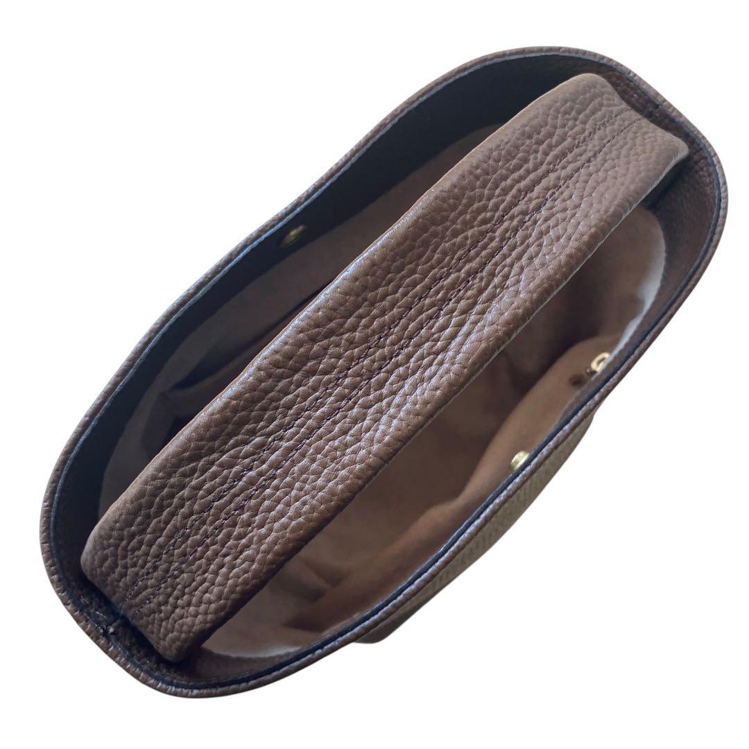 CH!III チーバッグ【美品】シュリンクレザー バスケット ブラウン