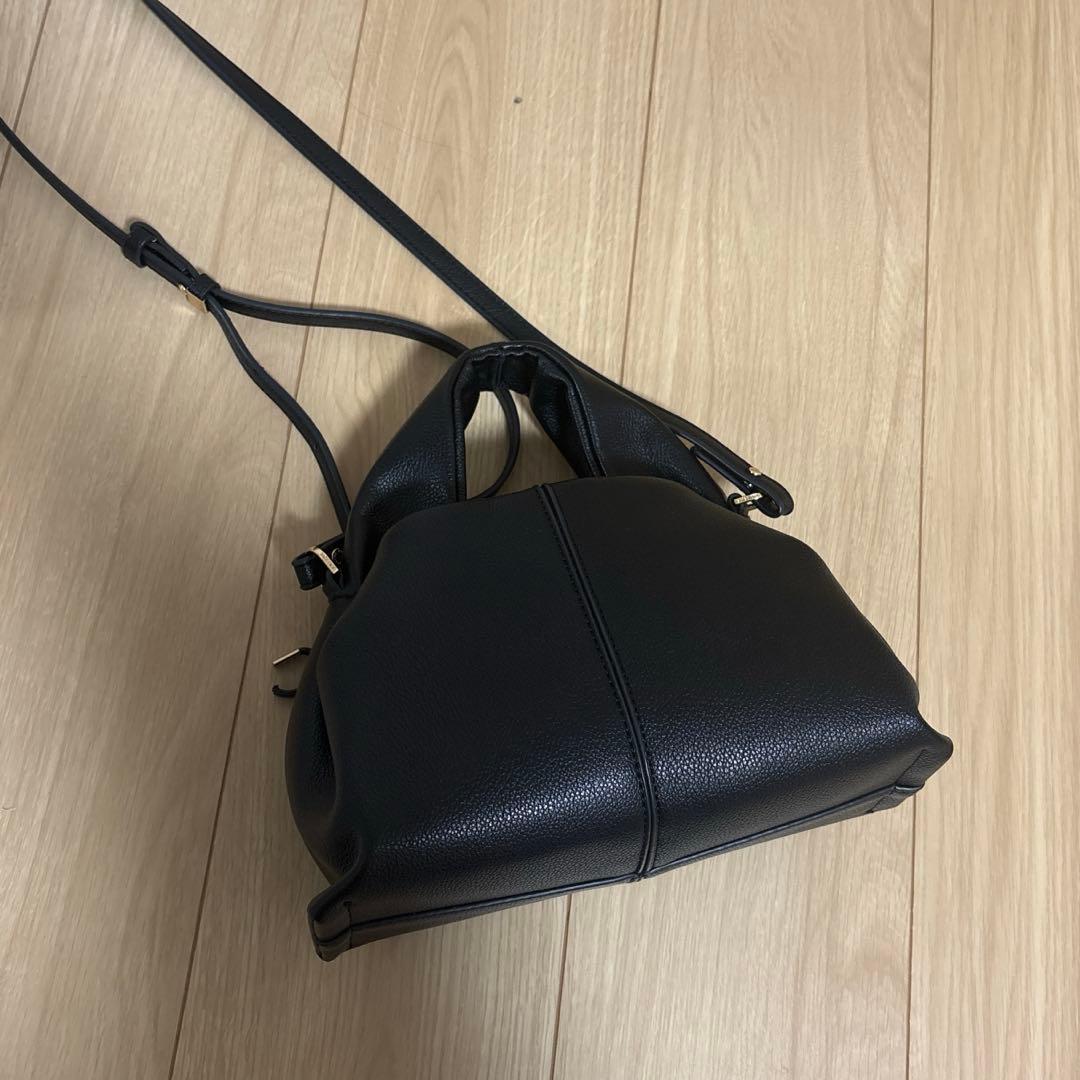 ま*め様 POLENE Numero Neuf Mini ブラックショルダーバッ