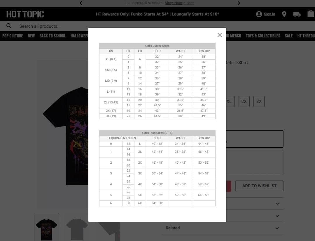 BABYLFoxesGirlsT-Shirt JLサイズHOTTOPIC