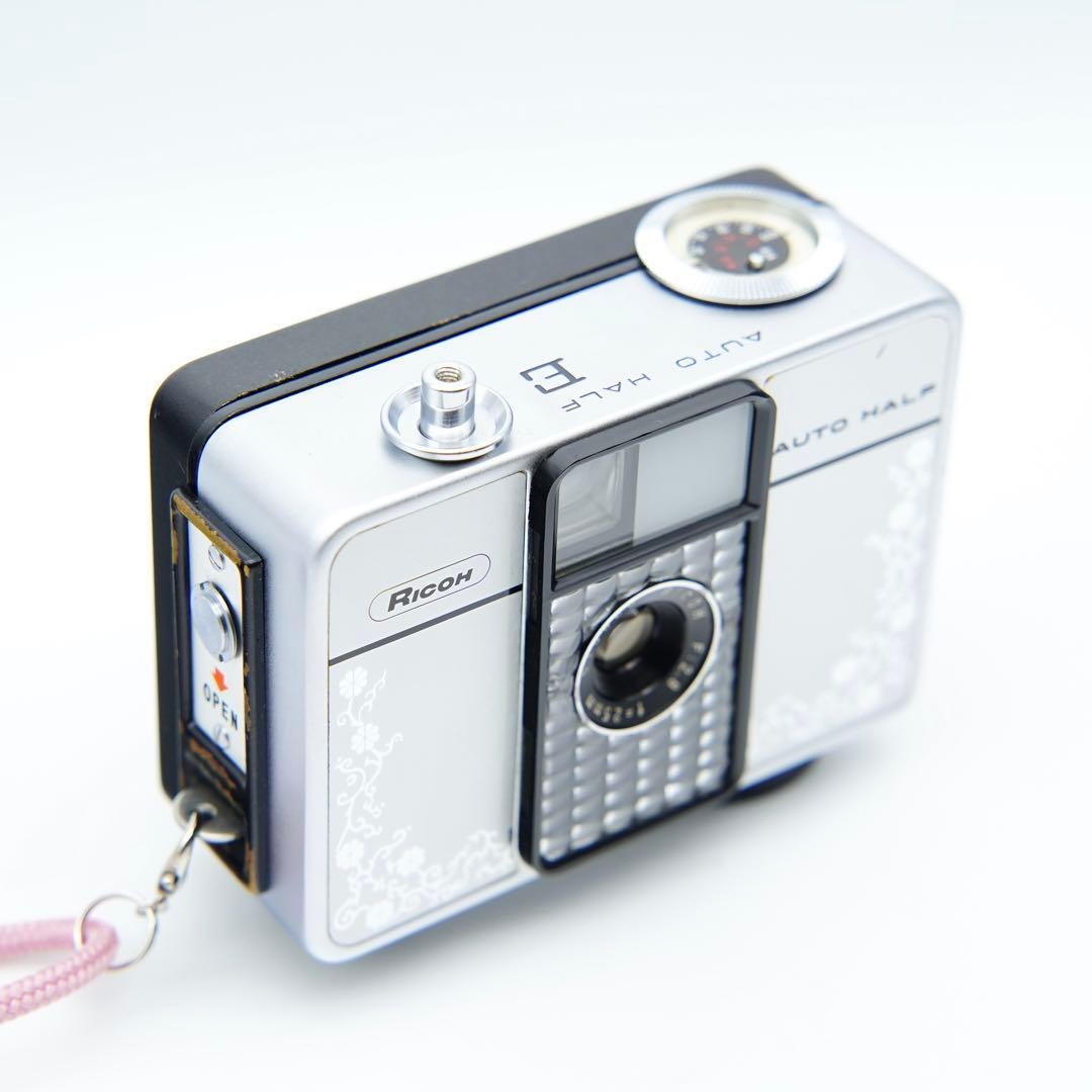 【動作確認・清掃済み＊試写あり】カメラケースつ付き♪リコーオートハーフE 花柄