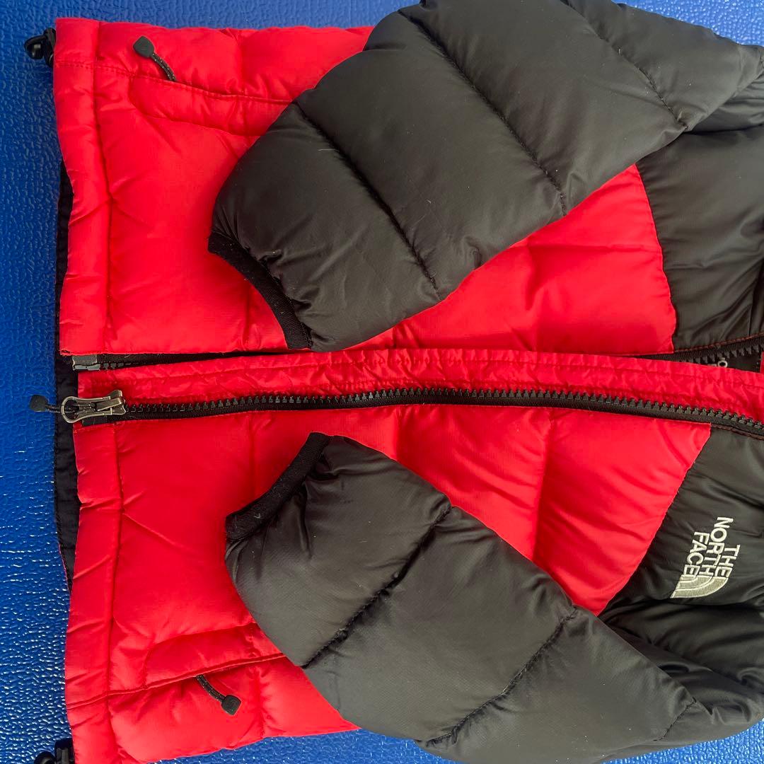 THE NORTH FACE キッズダウンジャケット 黒/赤