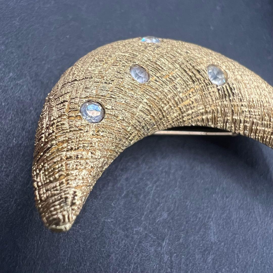 Dior ブローチ 月 MOON ビンテージ アンティーク old ゴールド