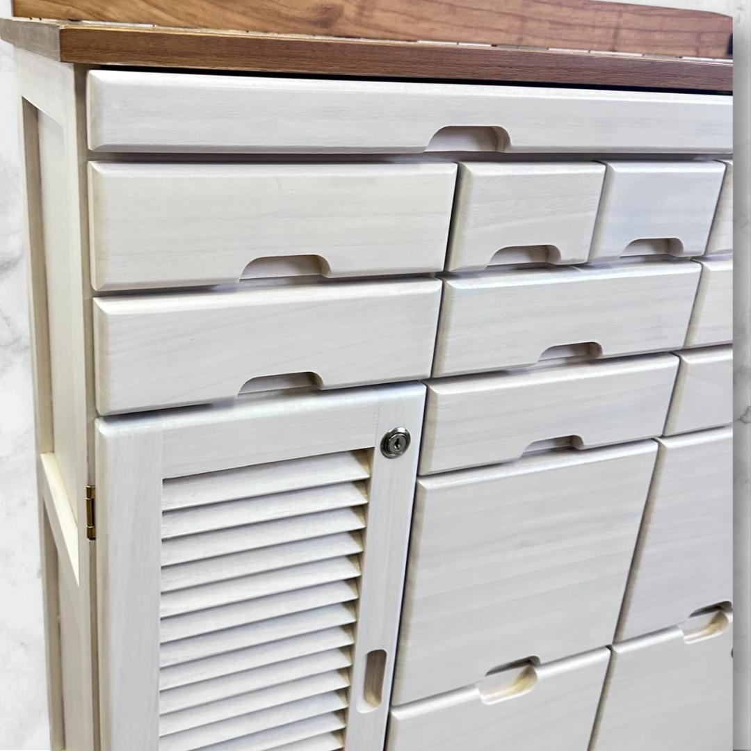 FAX台　引き出しいっぱいチェスト　電話台 収納