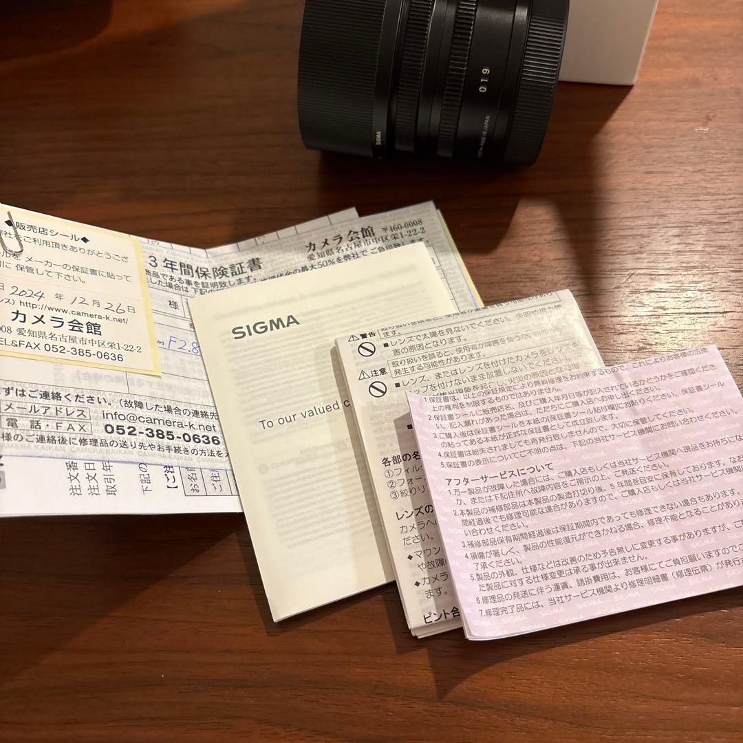 【箱付き完品】SIGMA 45mm F2.8 DG DN Lマウント