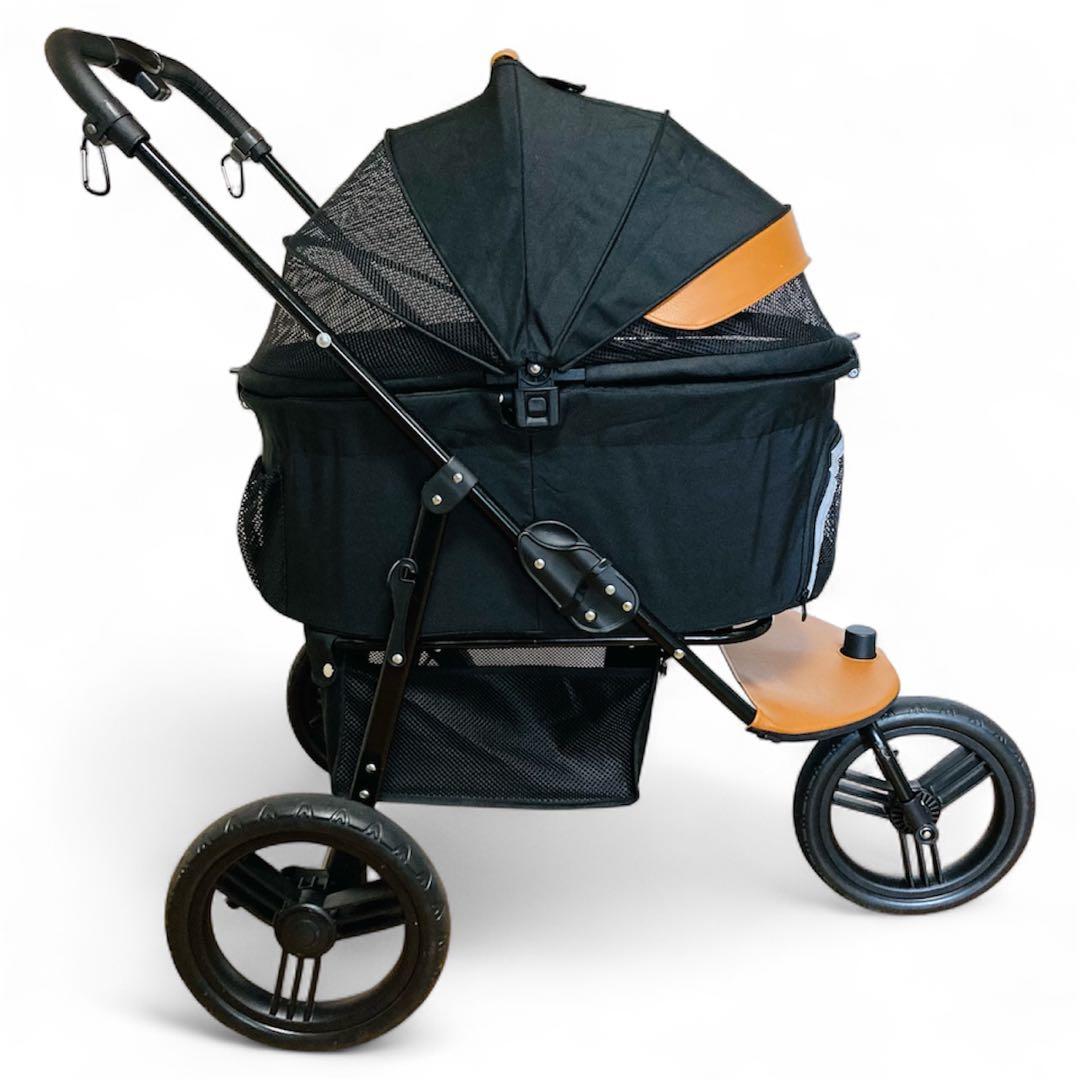 【美品】MEGANEKO ペットカート　3輪　コンパクト　分離式　折りたたみ