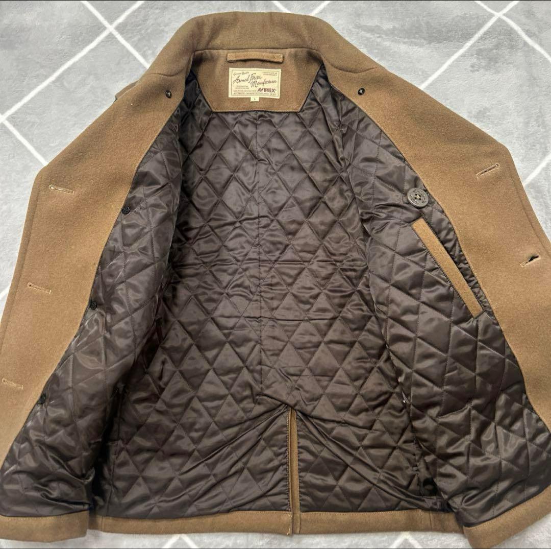 【☆極美品☆】ウルトラレア AVIREX レザーコートMカーキ 紳士の極上品