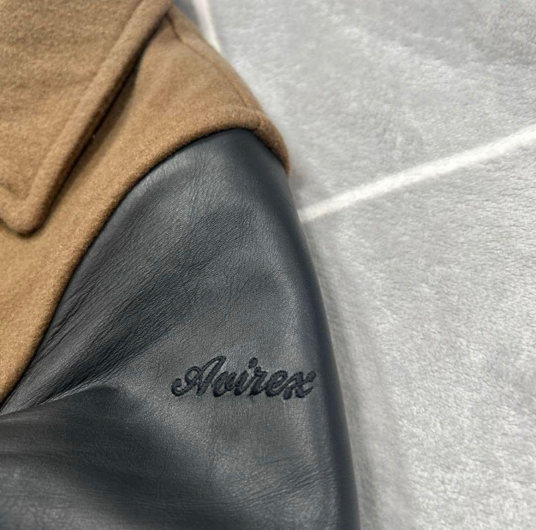 【☆極美品☆】ウルトラレア AVIREX レザーコートMカーキ 紳士の極上品