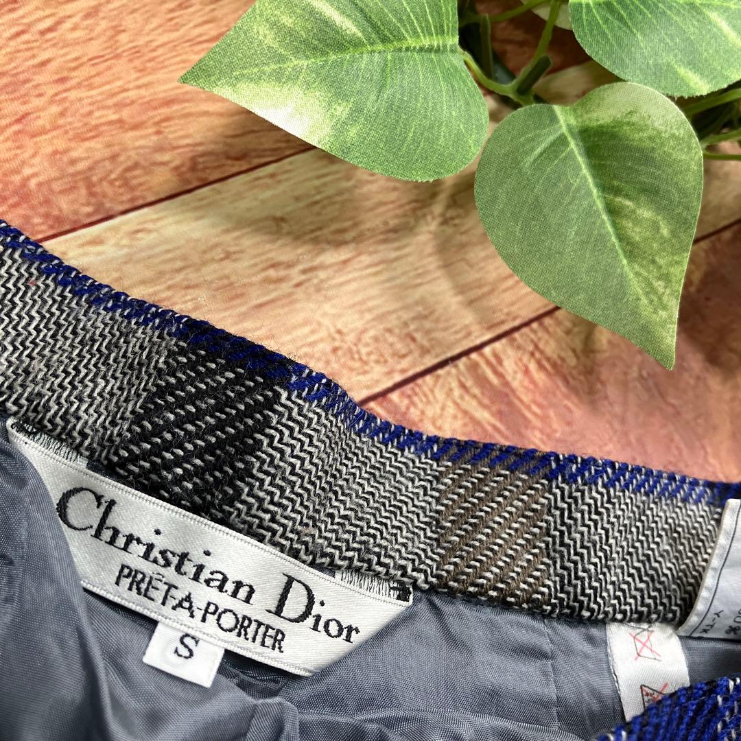 Christian Dior ウール ヴィンテージ プレタポルテ チェック柄 S