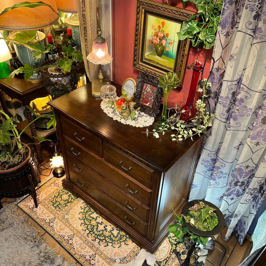 オールドアンティーク　ブリティッシュ　クラシカル　５DR ホールキャビネット