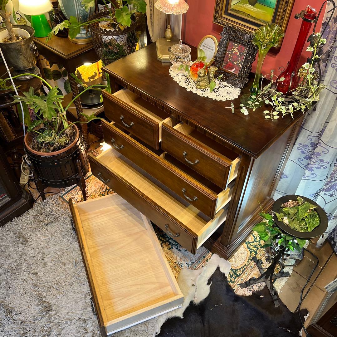 オールドアンティーク　ブリティッシュ　クラシカル　５DR ホールキャビネット