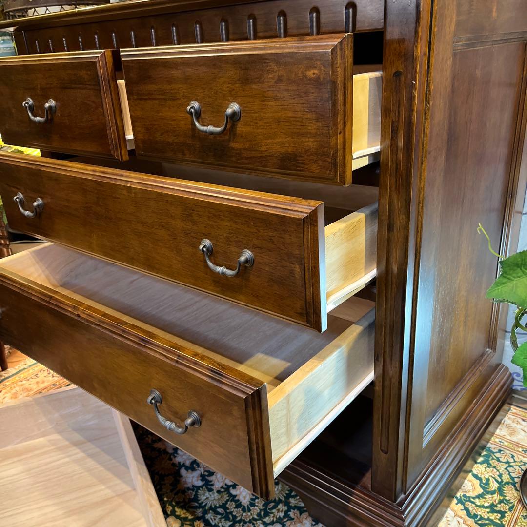 オールドアンティーク　ブリティッシュ　クラシカル　５DR ホールキャビネット