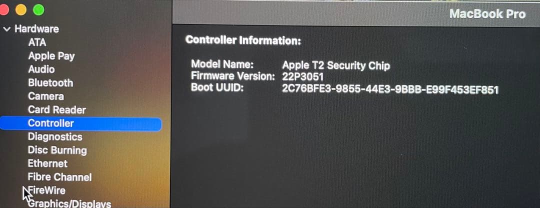 美品 MacBook Pro 2020 TouchBar付き