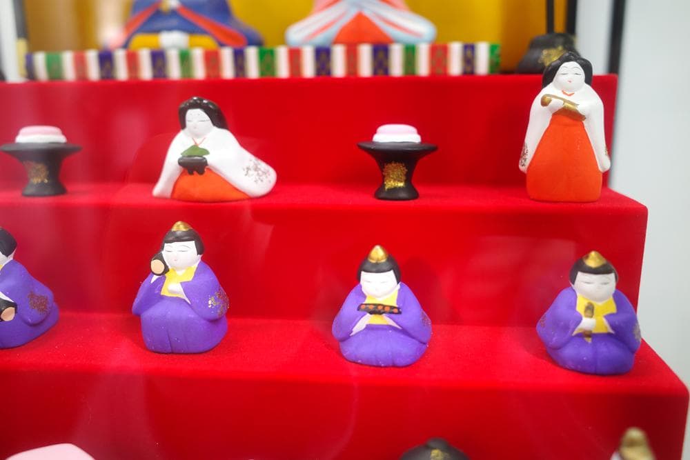 雛人形五段飾り十五人揃い（ガラスケースつき）