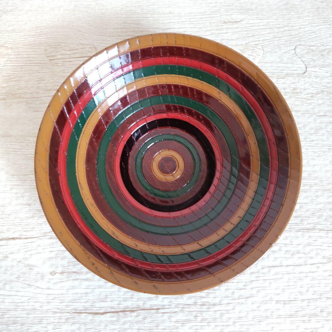 5枚組　目はじき　独楽塗　茶托