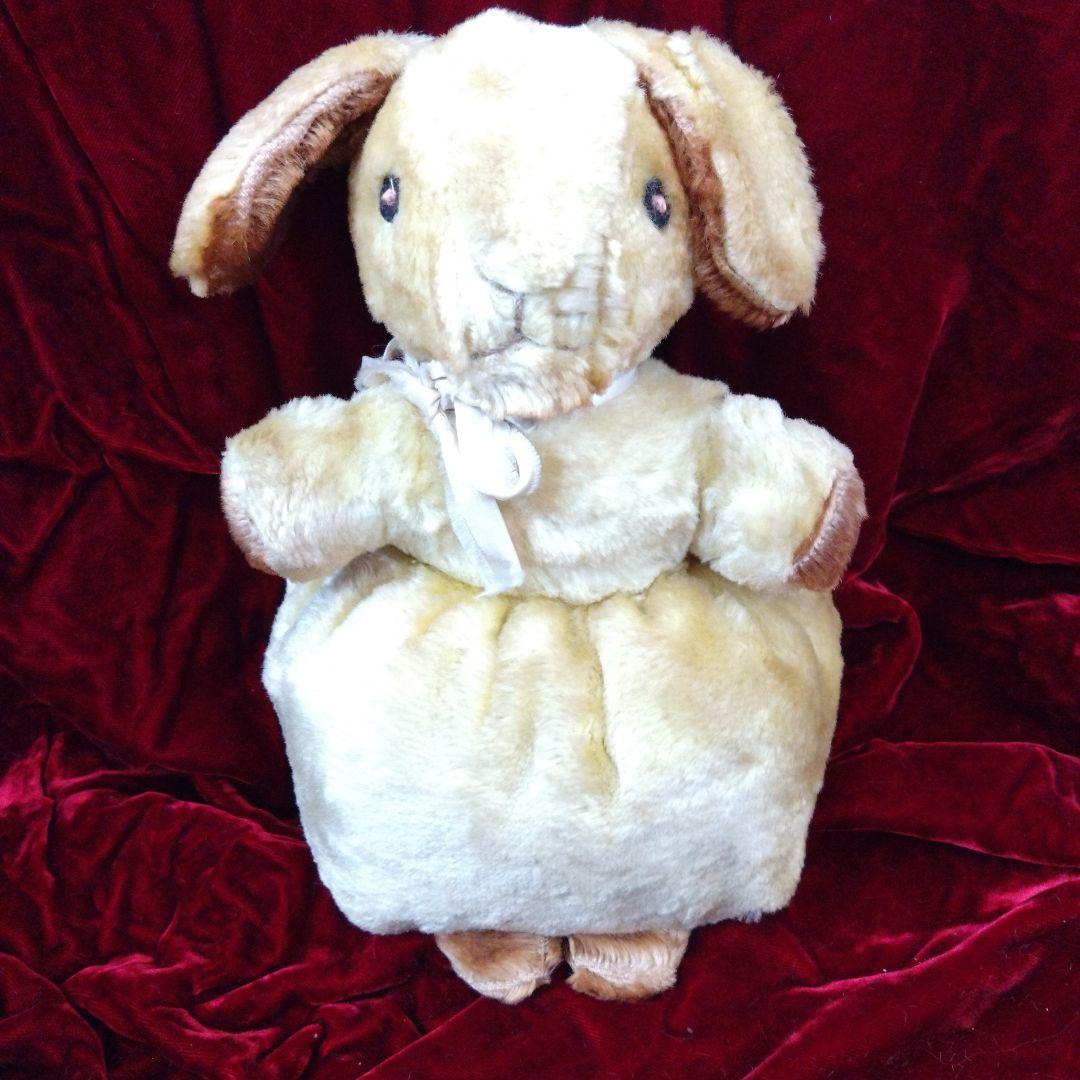 ‼️新年 セール‼️山吹色のウサギアンティークぬいぐるみ 9800円→8800円