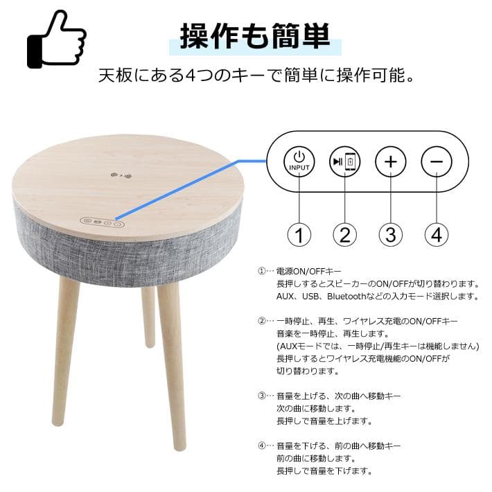 送料無料 新品 未使用 テーブルスピーカー インテリア サウンドテーブル