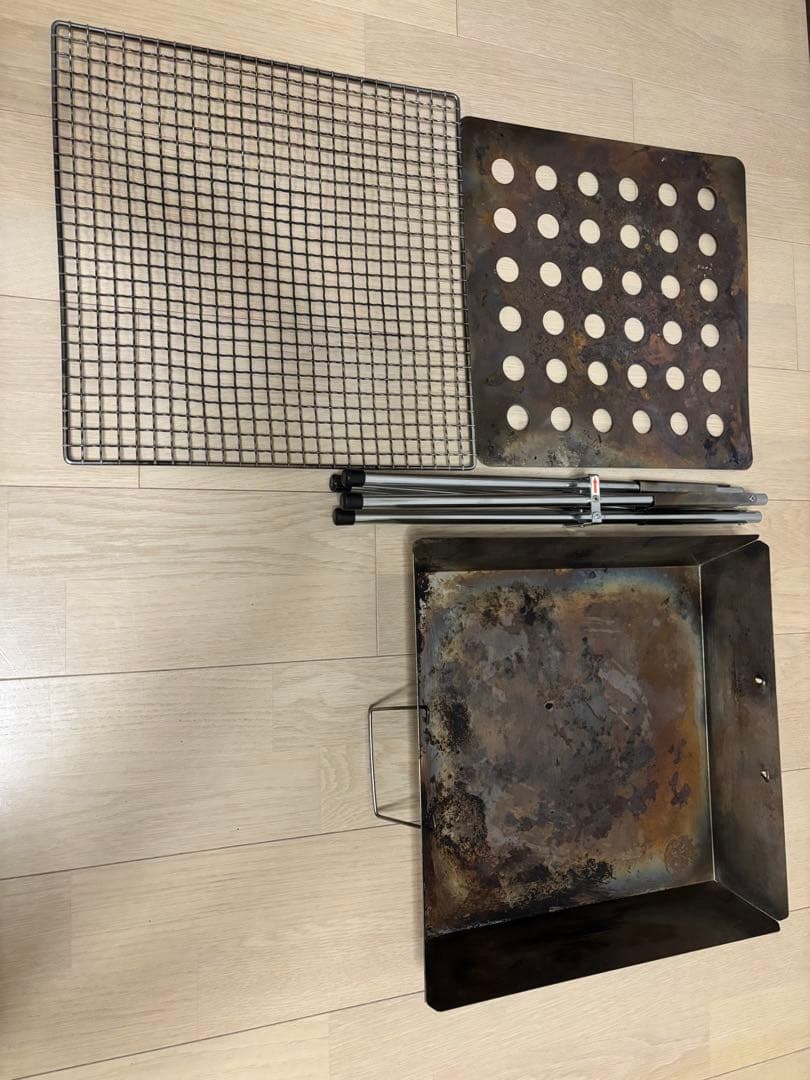 ファイアグリルセット(焚き火台2個＋オプションパーツ)