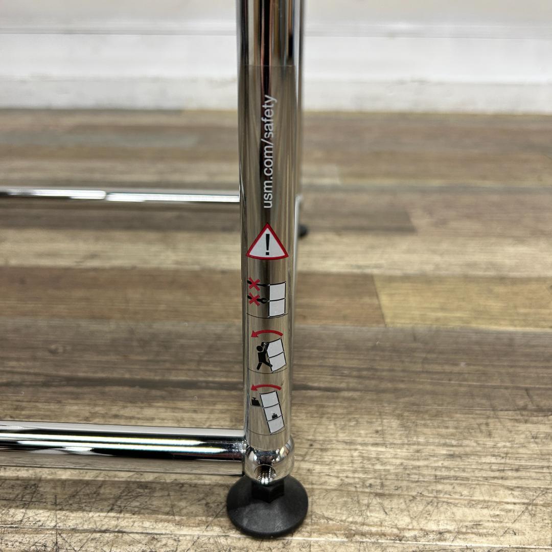 USM Haller テレフォンスタンド 電話台 W373 ガラス クローム