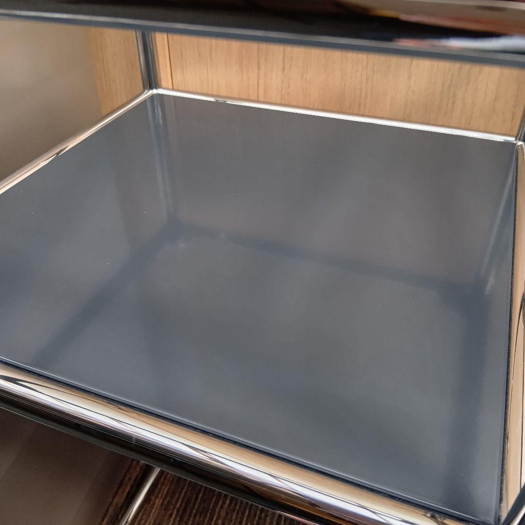 USM Haller テレフォンスタンド 電話台 W373 ガラス クローム