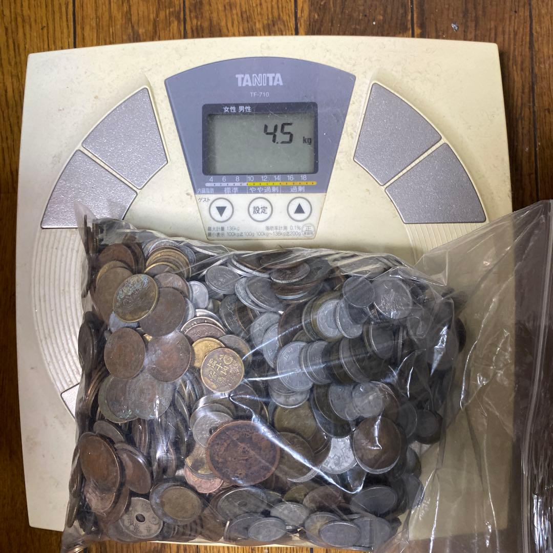 日本の古銭 明治 大正 昭和 レトロ まとめ売り 正味4.5kg NO.55