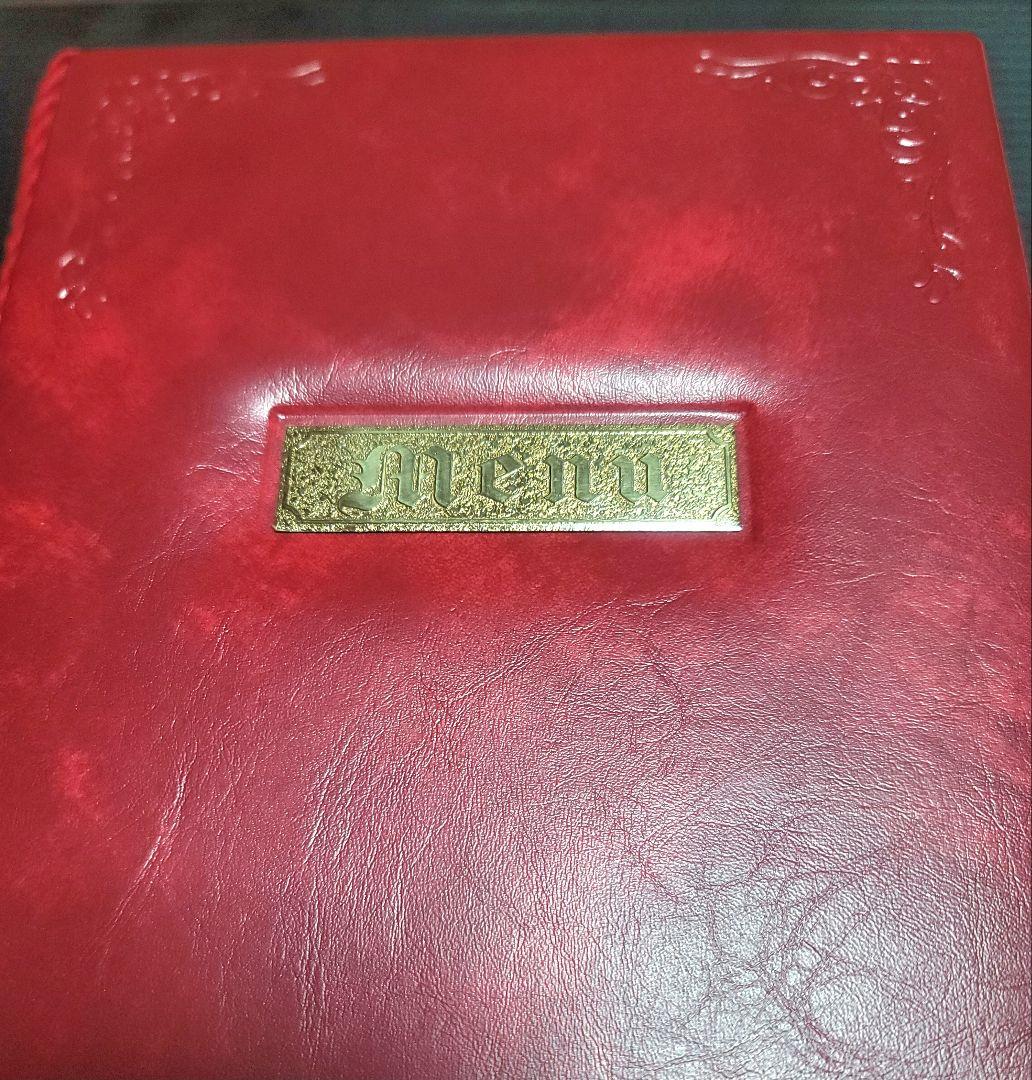 新品■メニュー表11個セット　喫茶純喫茶カフェ高級menu赤ワインレッド