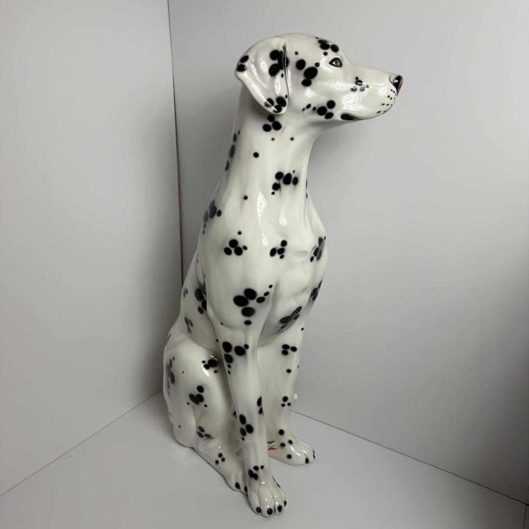 ダルメシアン　特大87cm イタリア製 Demain 陶器製 オブジェ 置物