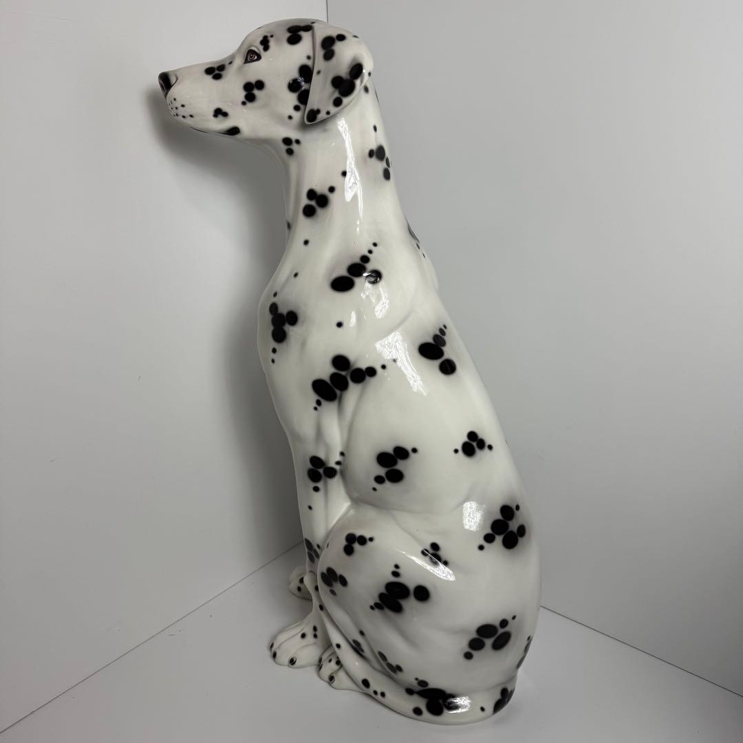 ダルメシアン　特大87cm イタリア製 Demain 陶器製 オブジェ 置物