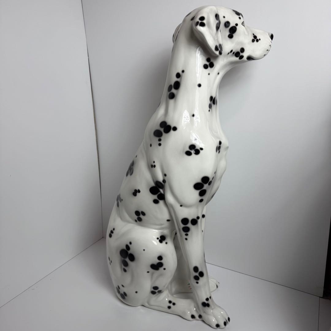 ダルメシアン　特大87cm イタリア製 Demain 陶器製 オブジェ 置物