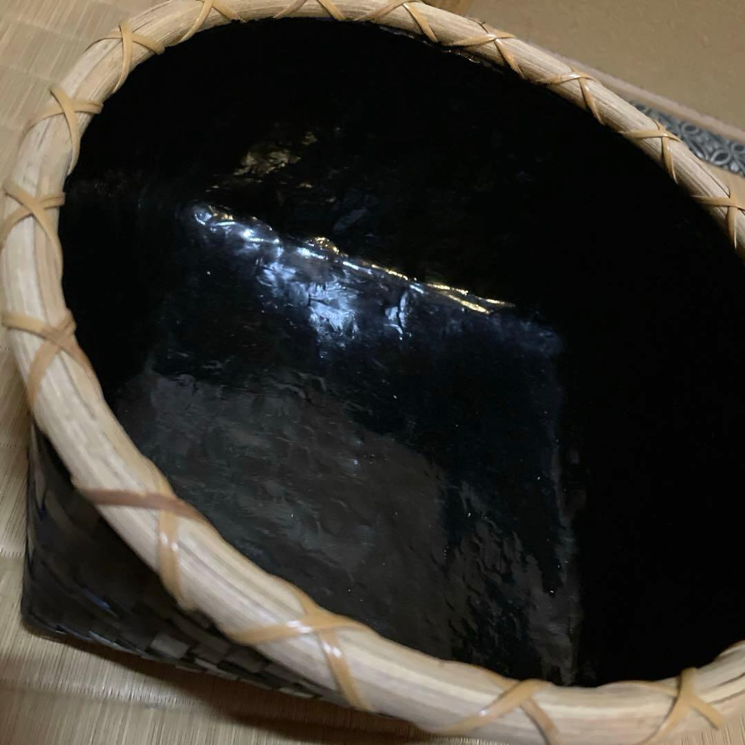 灰手前　炉用　茶道具 炭斗 炭取り 利休形