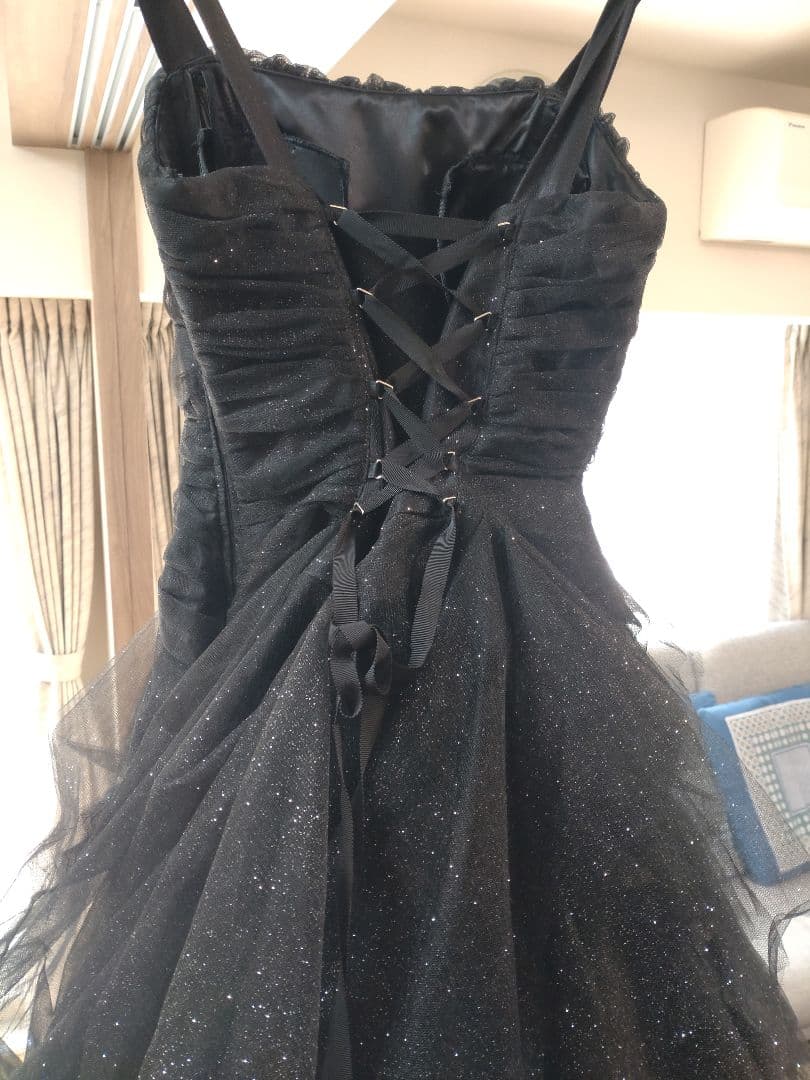 ブラック　フォーマル　ロングドレス