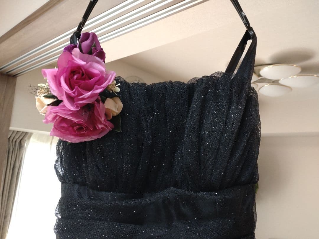 ブラック　フォーマル　ロングドレス