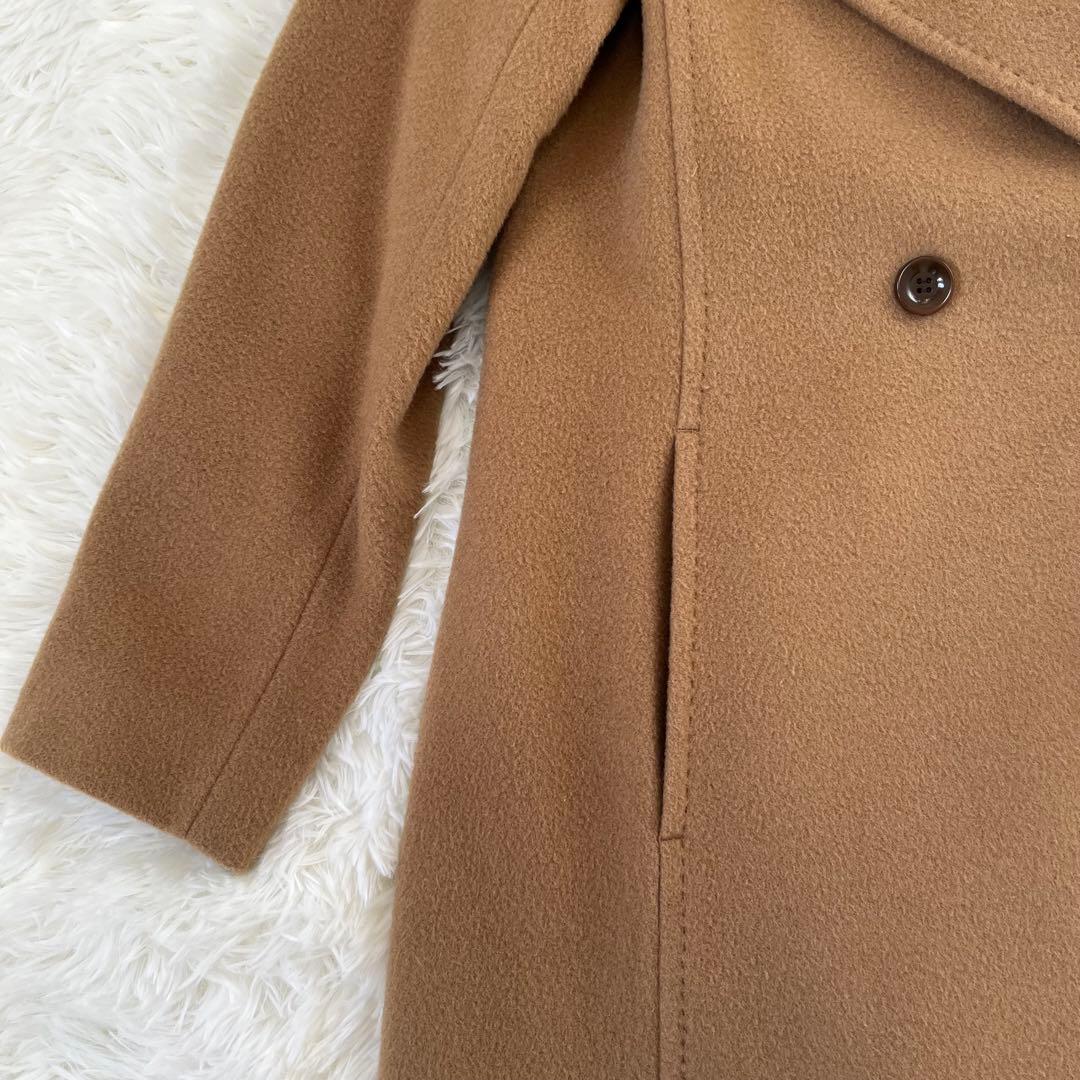 美品　AMACA コート　カシミヤ混　キャメル　チェスターコート　36