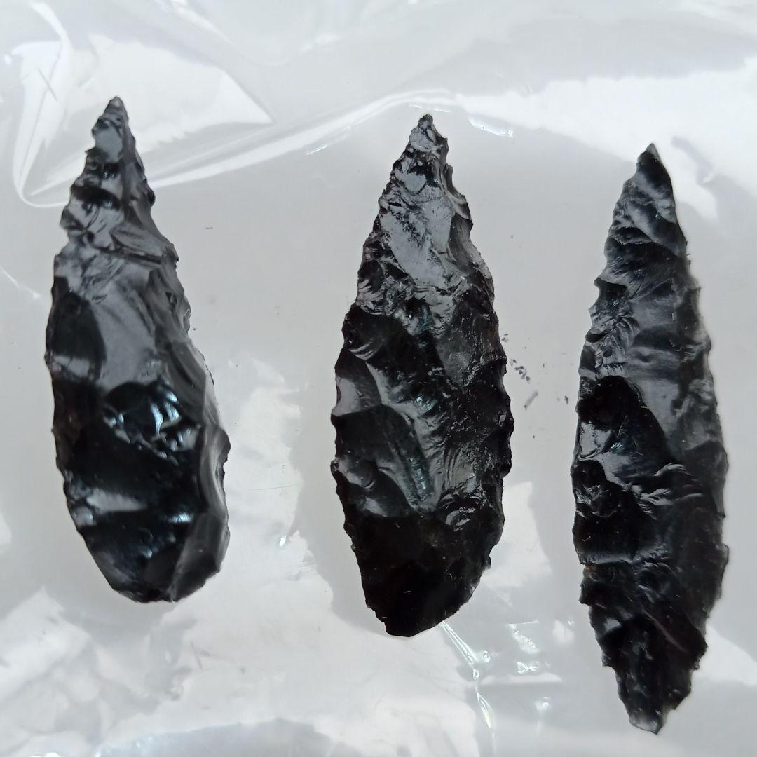 縄文石器 模写 257 石器 サンプル　黒曜石