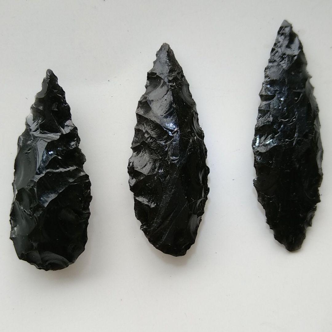 縄文石器 模写 257 石器 サンプル　黒曜石