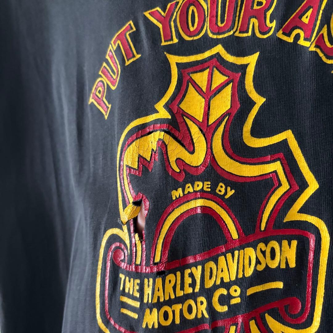 70s 80s レア harley davidson ハーレー Tシャツ　古着