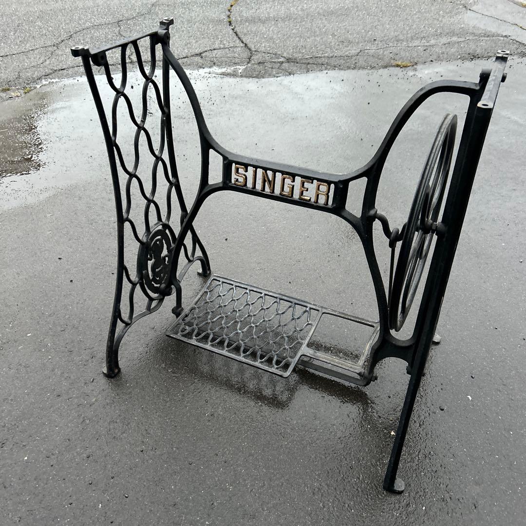 シンガー　網目ミシン脚　工業用　ミシン台　テーブル脚　アンティーク　レトロ