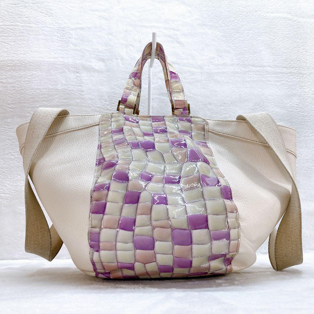 ✨綺麗✨ATAO アタオ バタフライ 2wayバッグ ヴィトロ 金具　ラベンダー