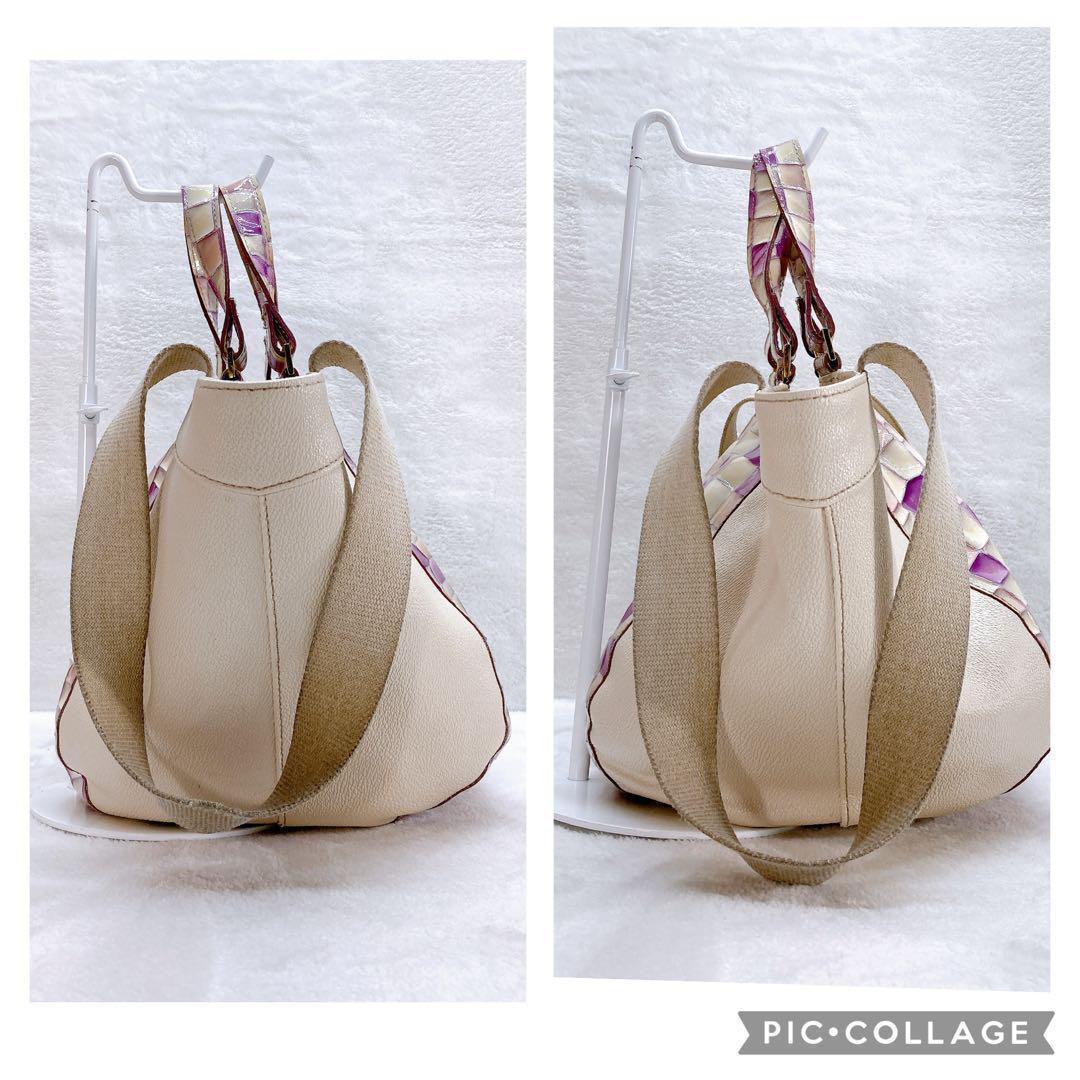 ✨綺麗✨ATAO アタオ バタフライ 2wayバッグ ヴィトロ 金具　ラベンダー