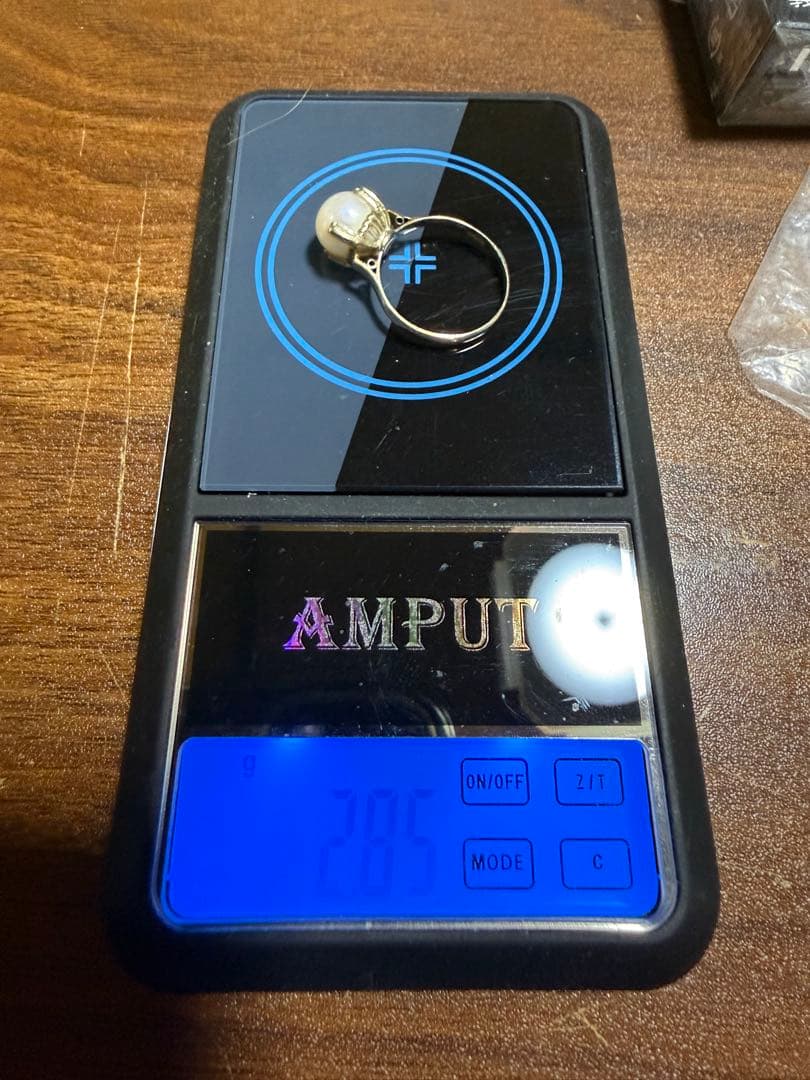 K14WGパールリング総重量2.85g