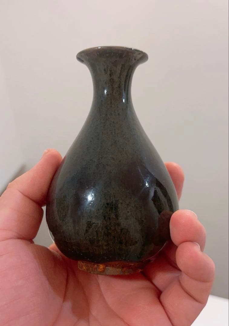 鈞窯玉壺春瓶　骨董品　古美術　陶芸　酒器