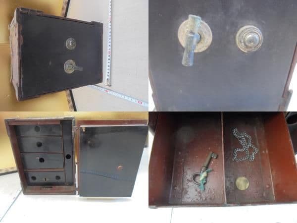 AKa6806　時代　古い　金庫　当時物